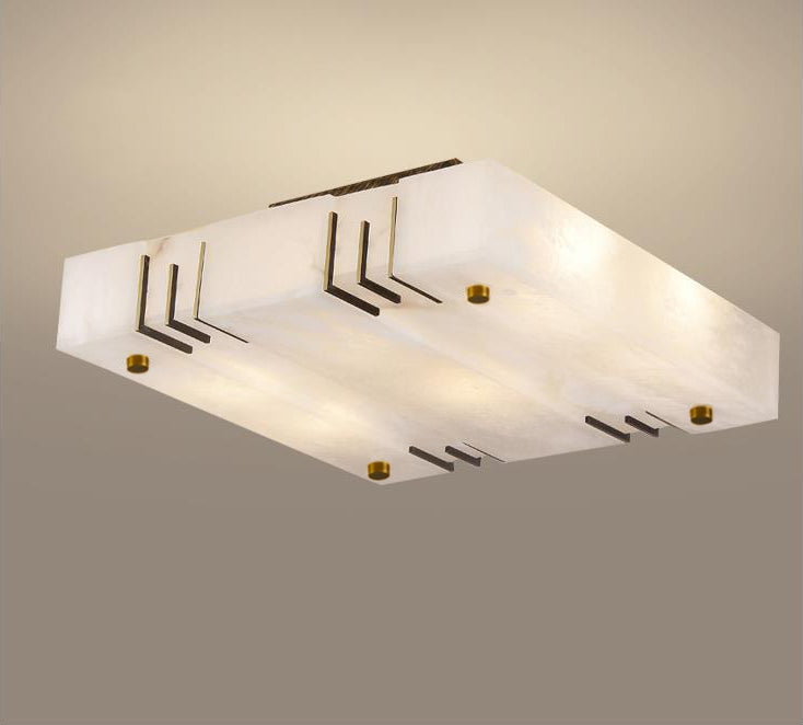 Square Alabaster Ceiling Lamps