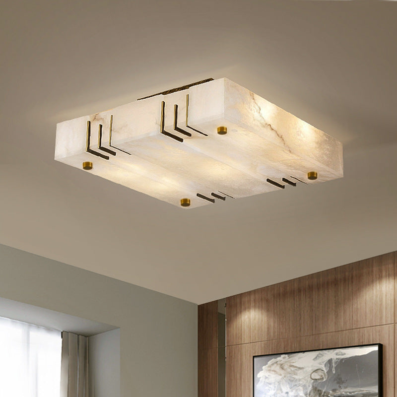 Square Alabaster Ceiling Lamps