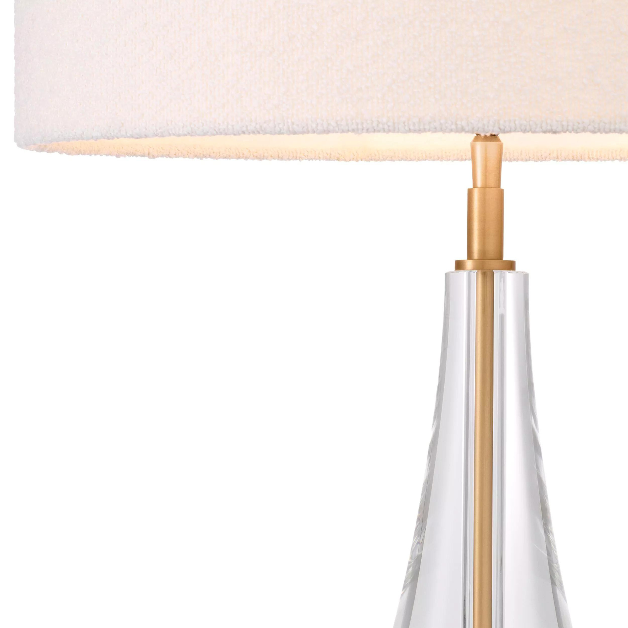 Stilla Table Lamp (Antique Brass Finish & Crystal Glass)