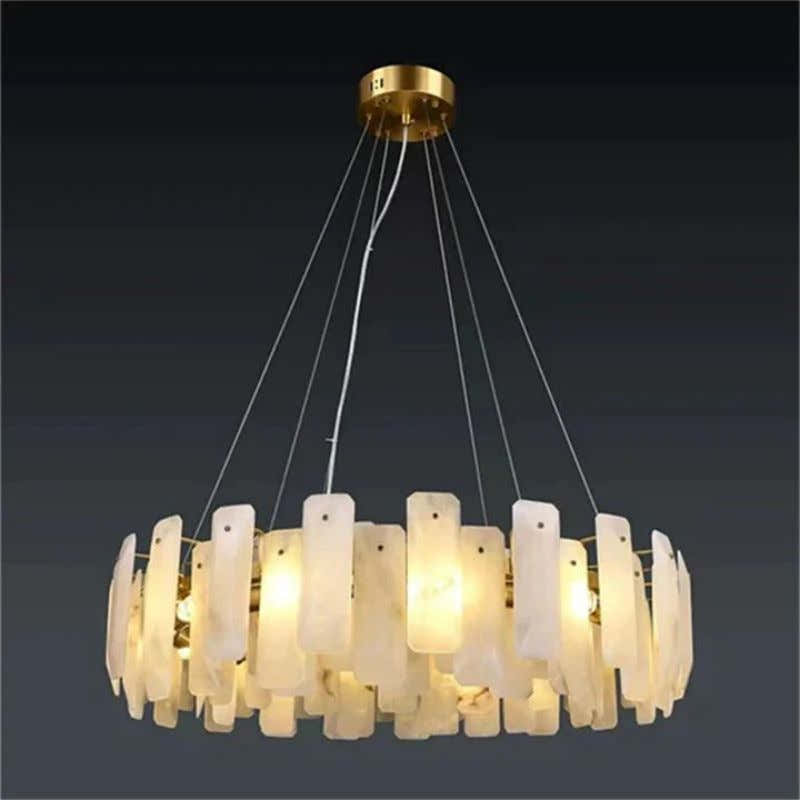 Alabaster Flakes Round Chandelier
