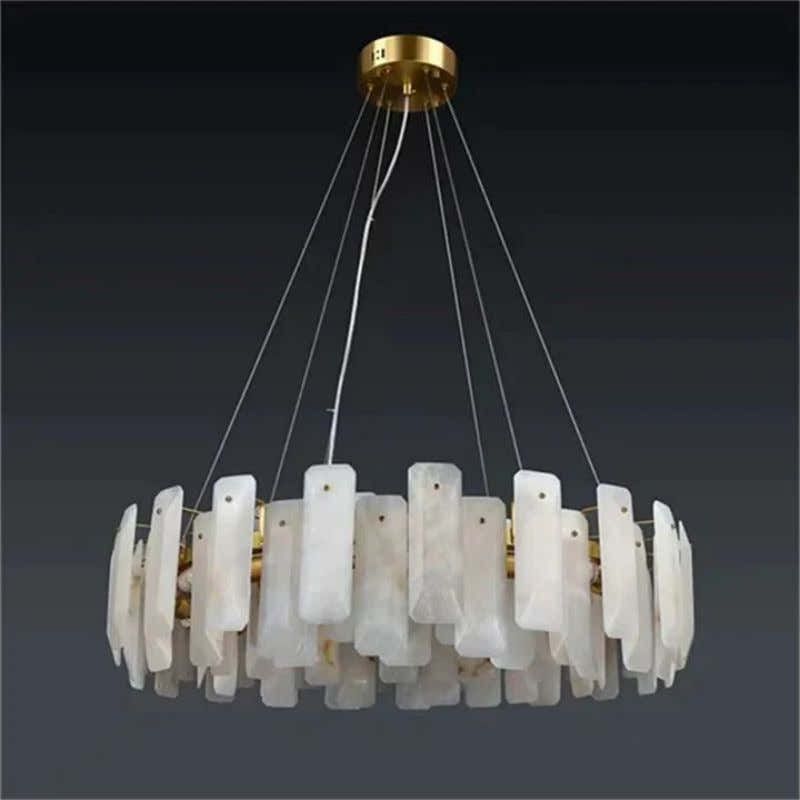 Alabaster Flakes Round Chandelier