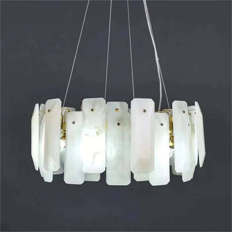 Alabaster Flakes Round Chandelier