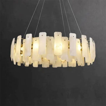 Alabaster Flakes Round Chandelier