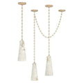 Alabaster Modern 3-Cups Chandelier