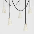 Alabaster Modern 5-Cup Chandelier