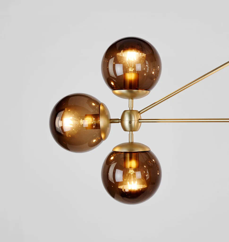 Modo Chandelier 37" - 3 Sided, 10 Globes
