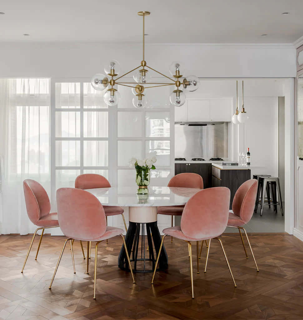 Modo Chandelier 37" - 3 Sided, 10 Globes