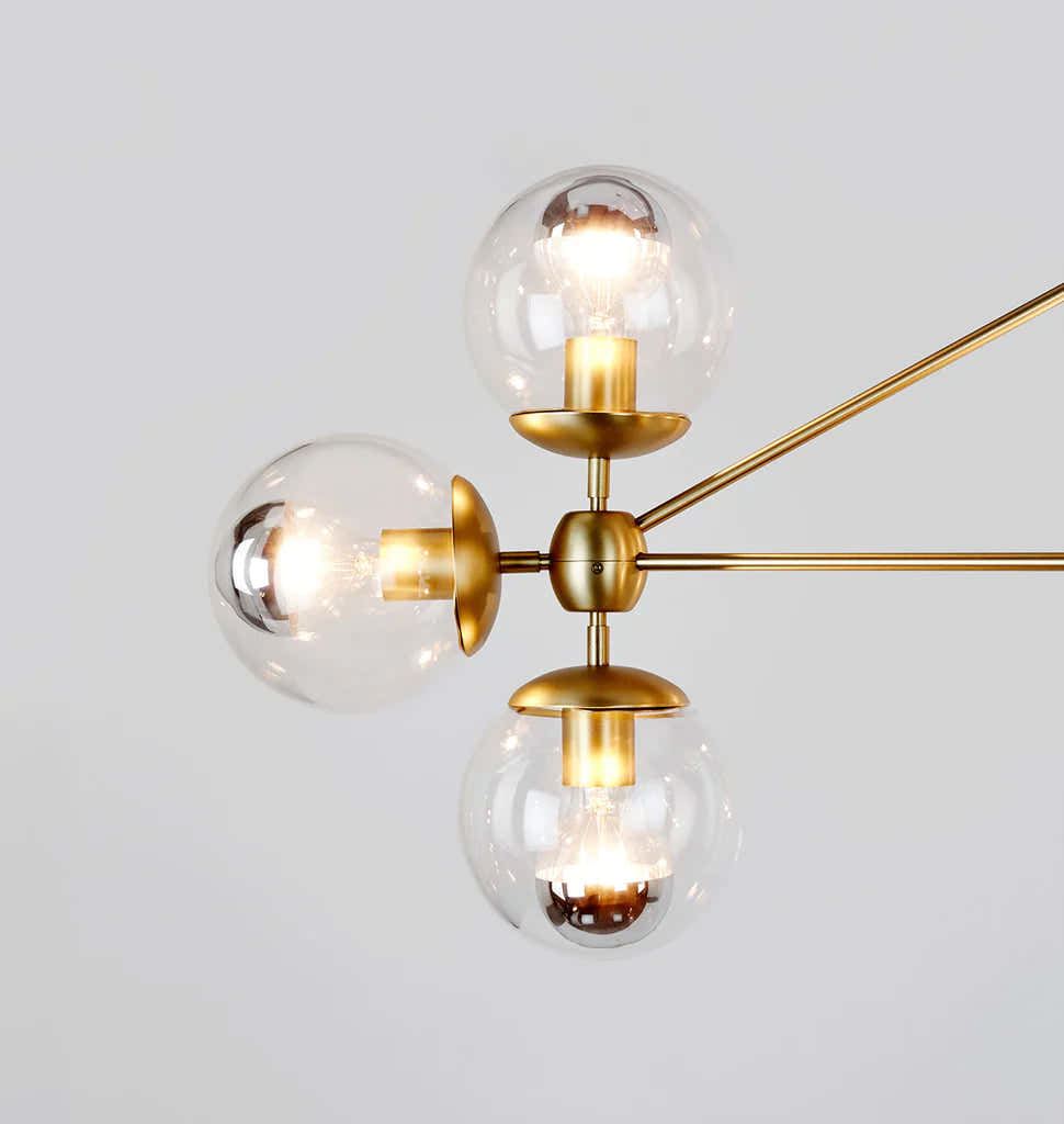 Modo Chandelier 37" - 3 Sided, 10 Globes