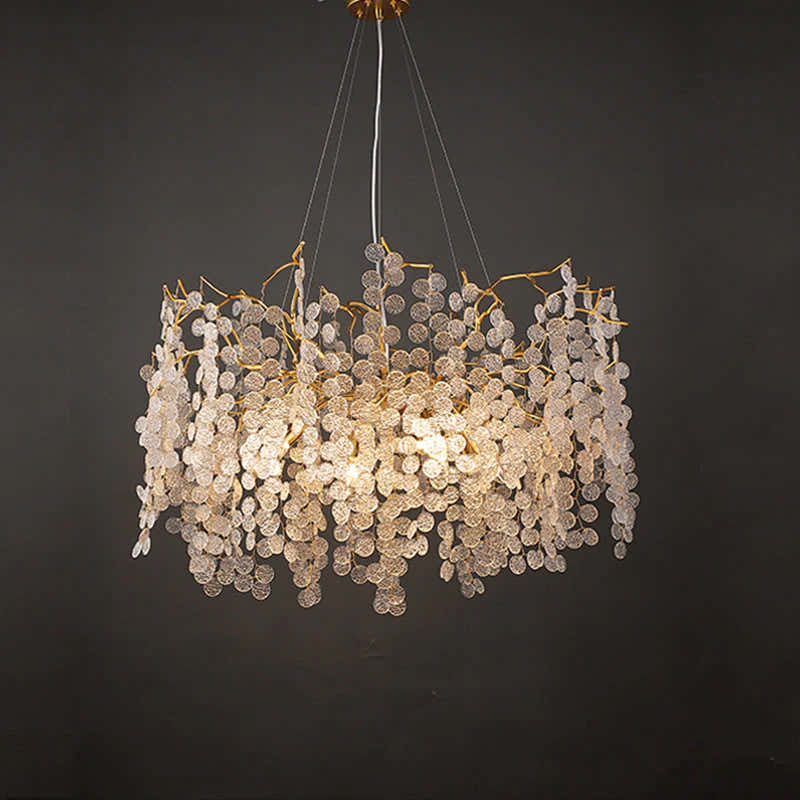 Tree Branch Chandelier Pendant Lighting Round Ceiling Light 31.5" D