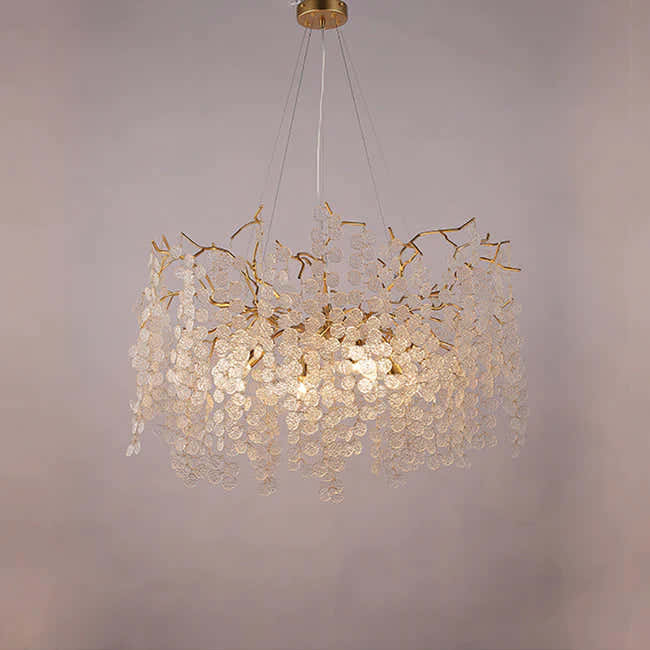 Tree Branch Chandelier Pendant Lighting Round Ceiling Light 31.5" D