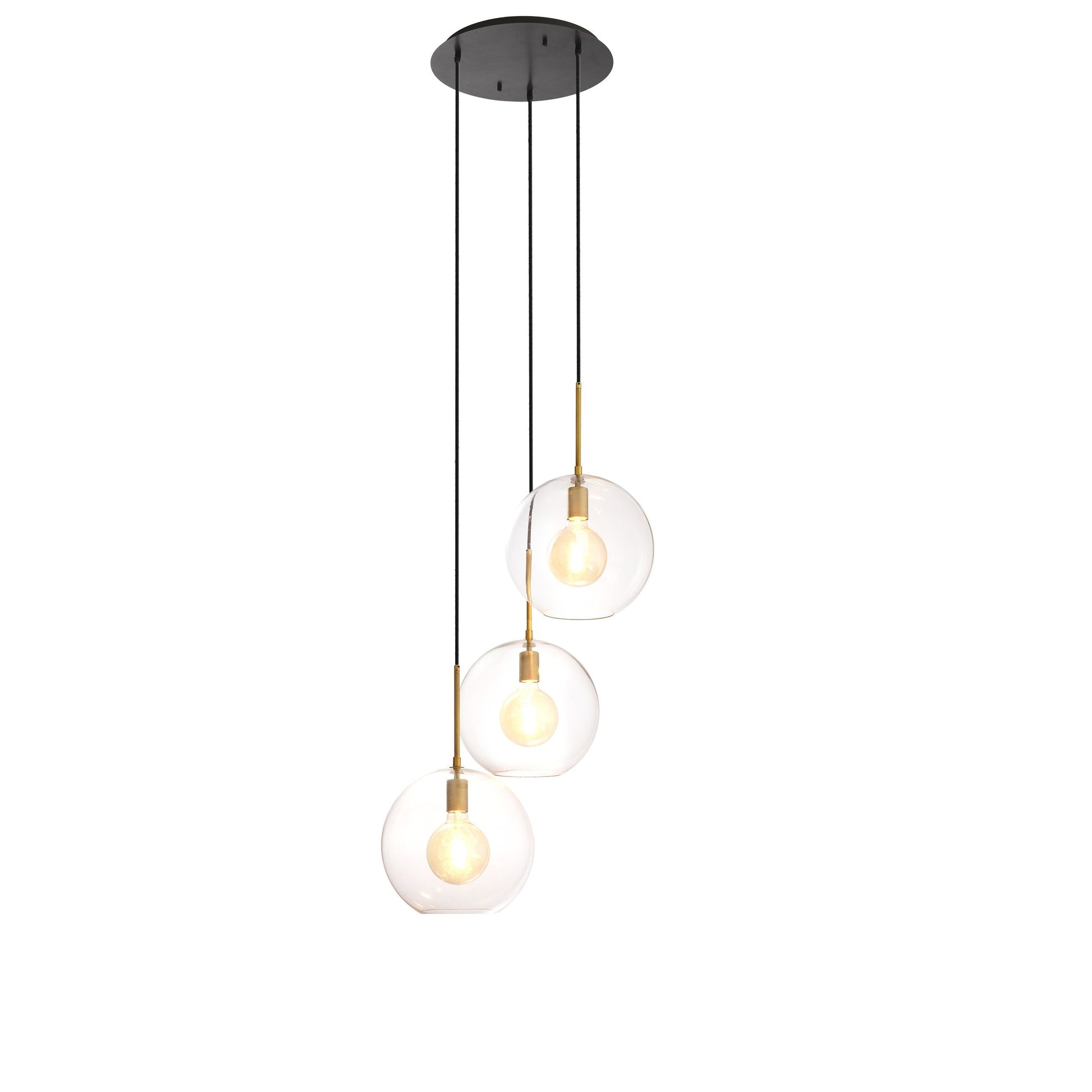 Tango 3-Light Modern Brass Chandelier - [Brass/Bronze] -