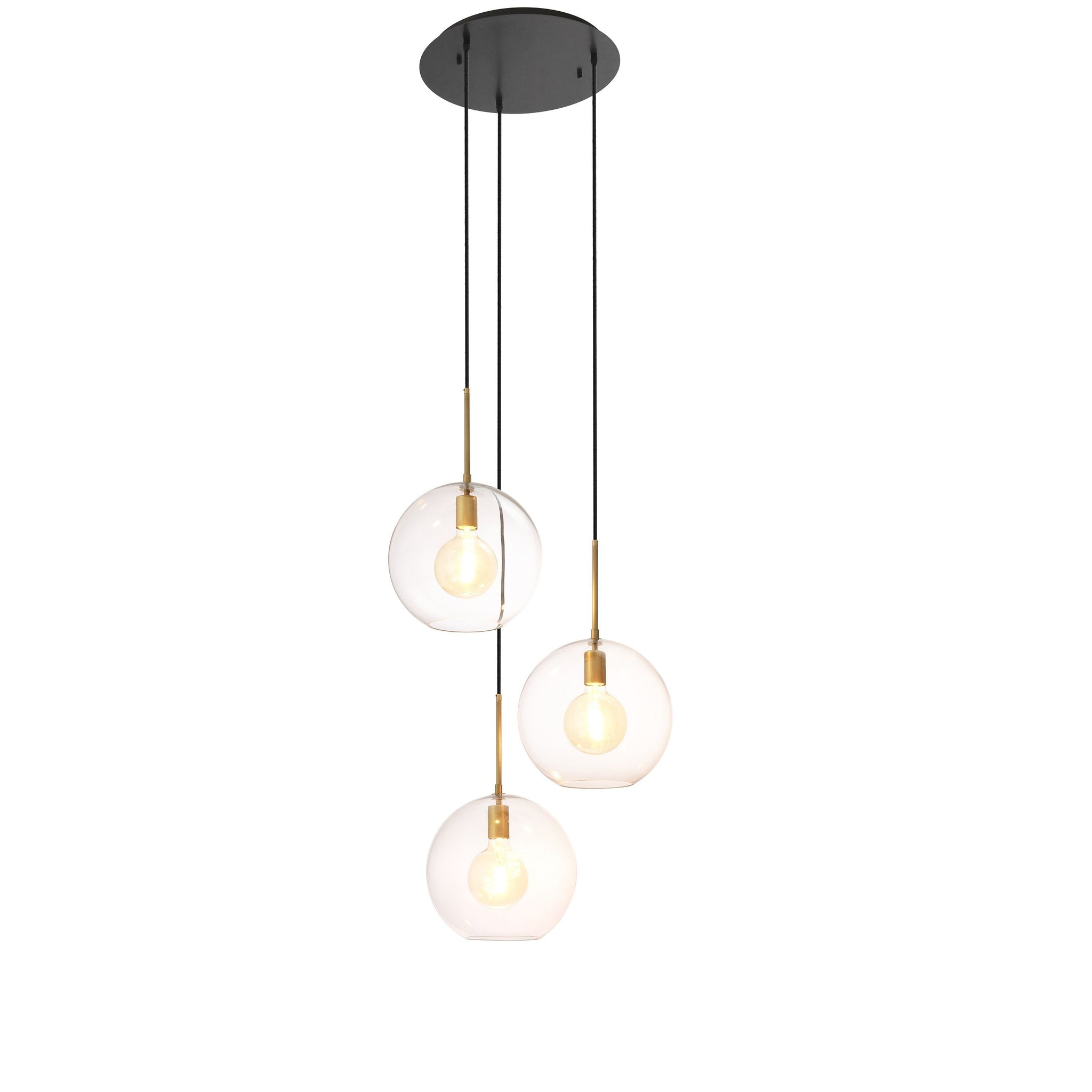 Tango 3-Light Modern Brass Chandelier - [Brass/Bronze] -