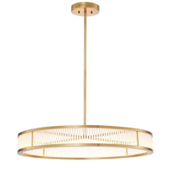 Thibaud L Modern Brass Chandelier (Antique Brass & Frosted Glass)