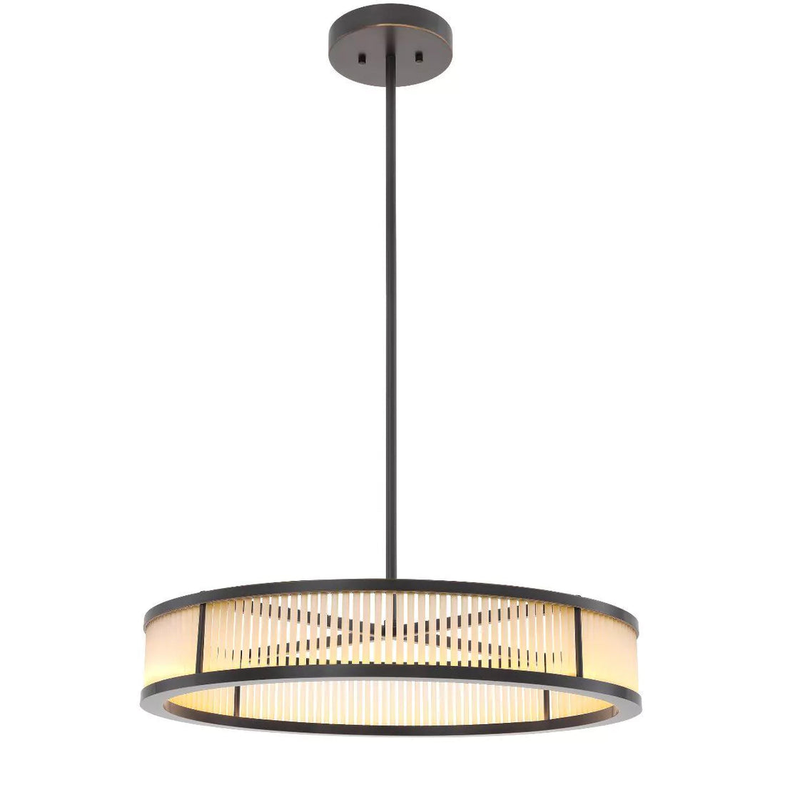 Thibaud S Modern Chandelier (Bronze Highlight & Frosted Glass) 