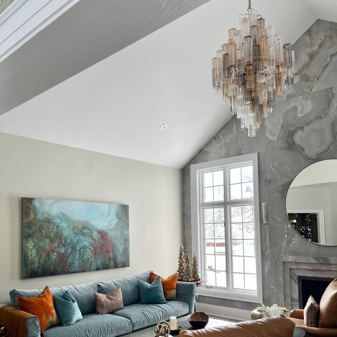 Addis Murano Glass Diamond Chandelier 49"H