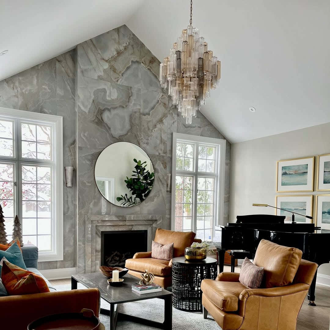 Addis Murano Glass Diamond Chandelier 50"H