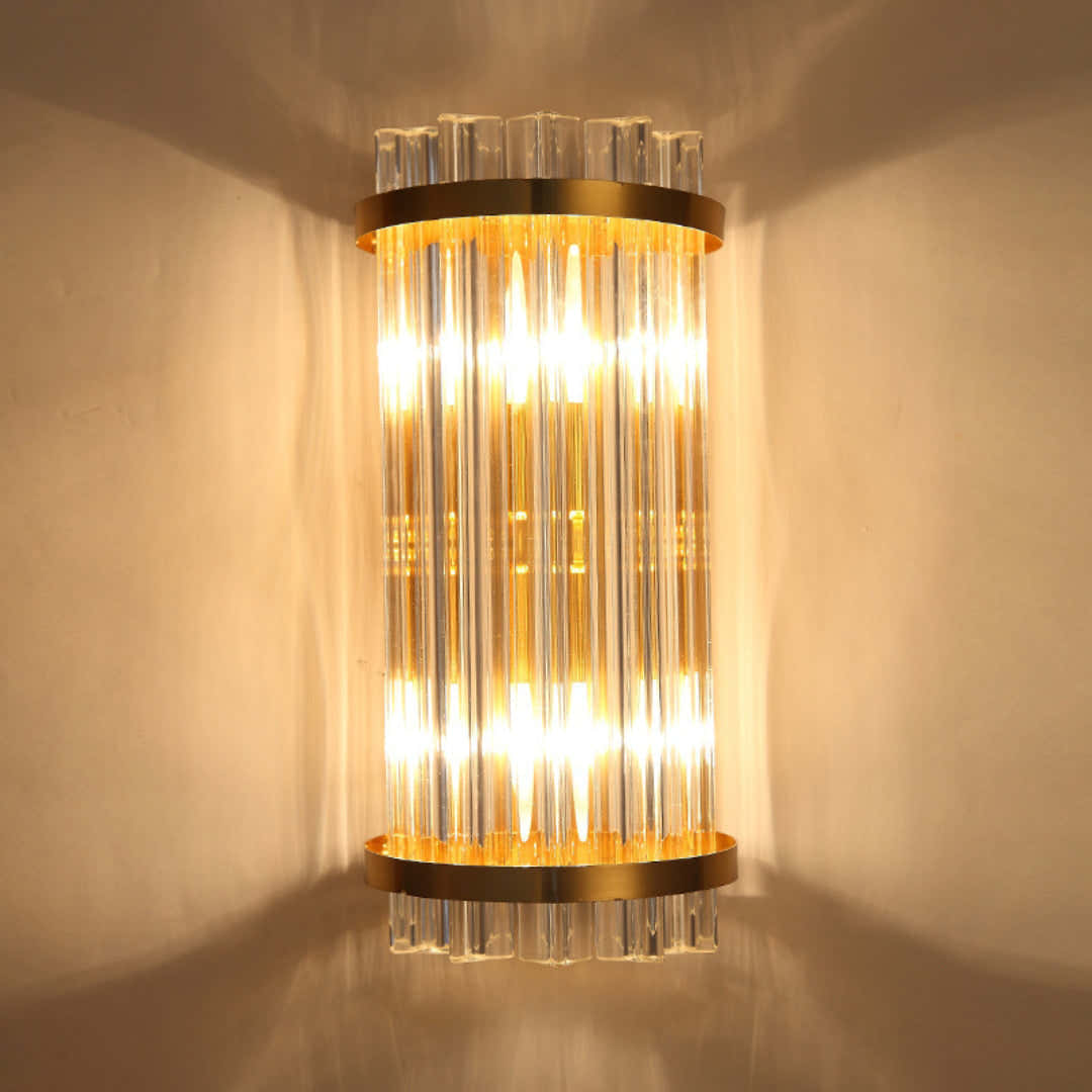 Three Sided Crystal Rod Wall Lamp