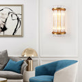 Three Sided Crystal Rod Wall Lamp