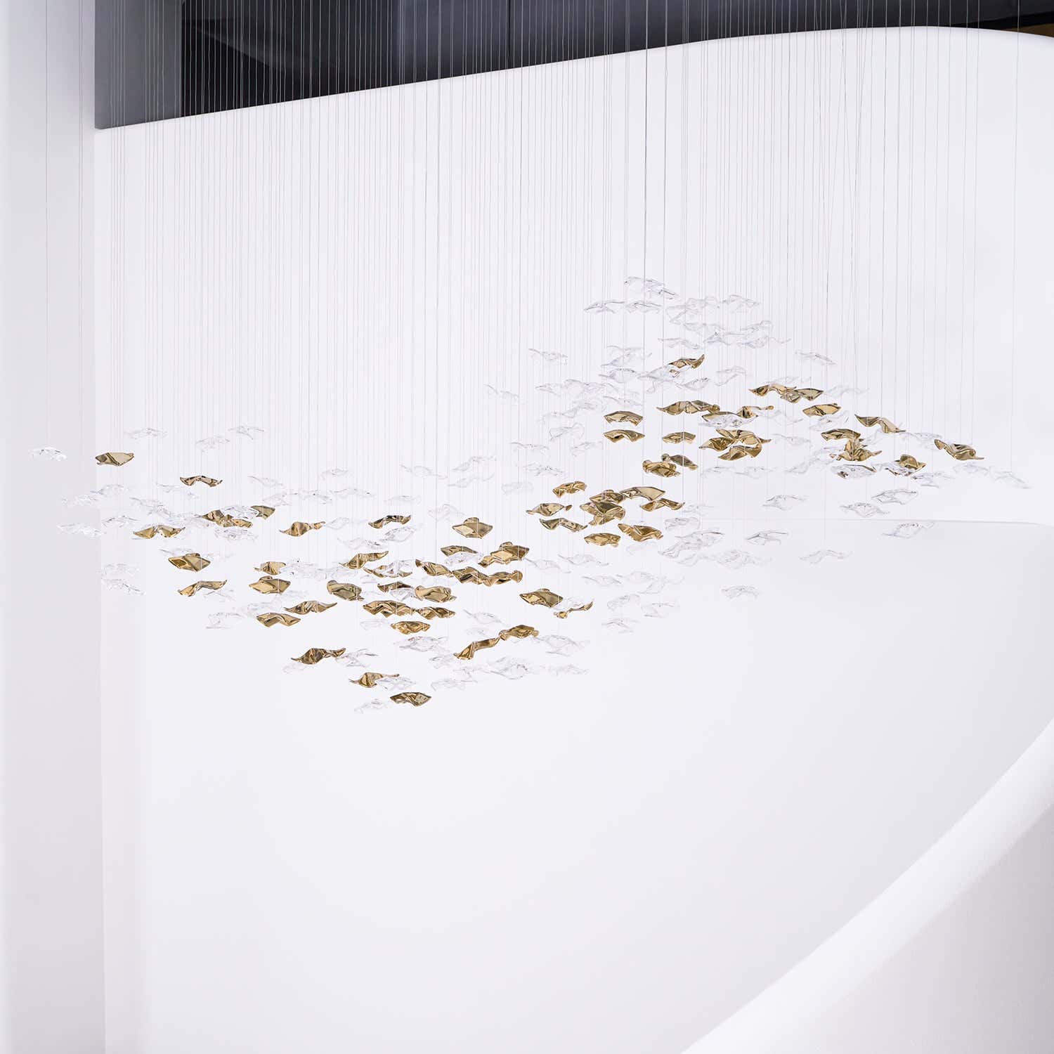 Tidal Art Glass Chandelier (With Canopy)