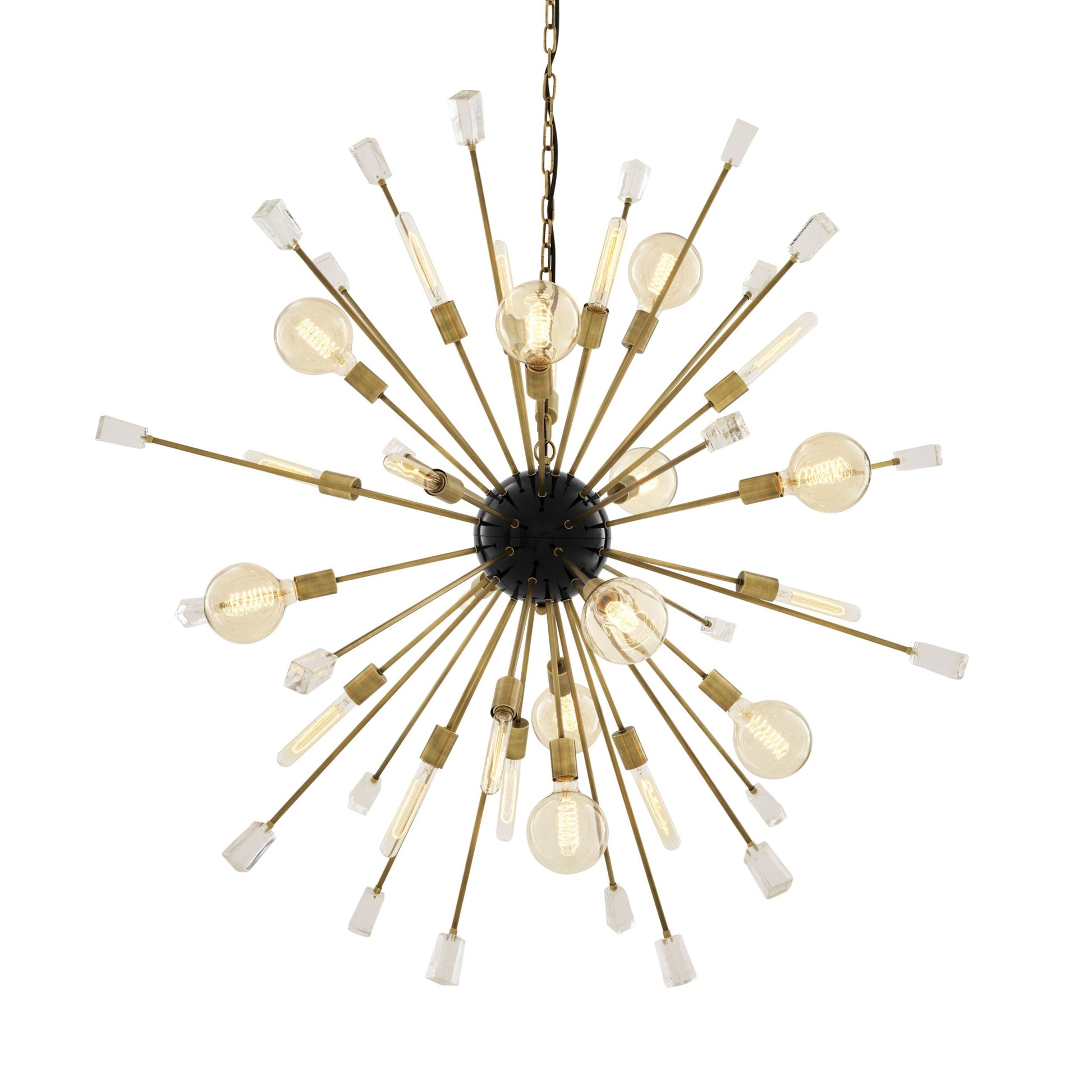 Tivoli Modern Brass Chandelier [S/L] - [Black/Brass] 