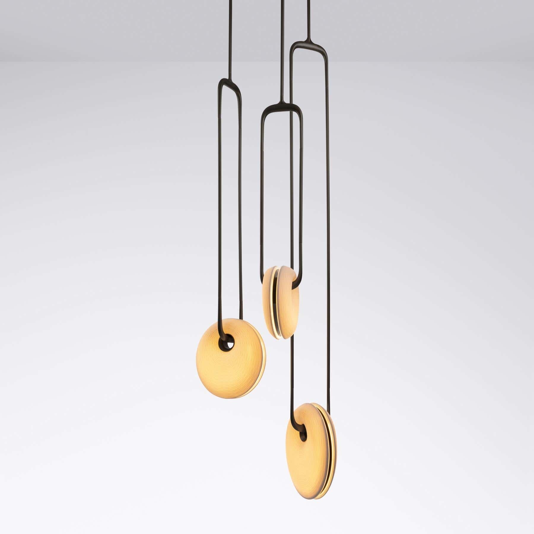 Porcelain Torus Chandelier 24''D