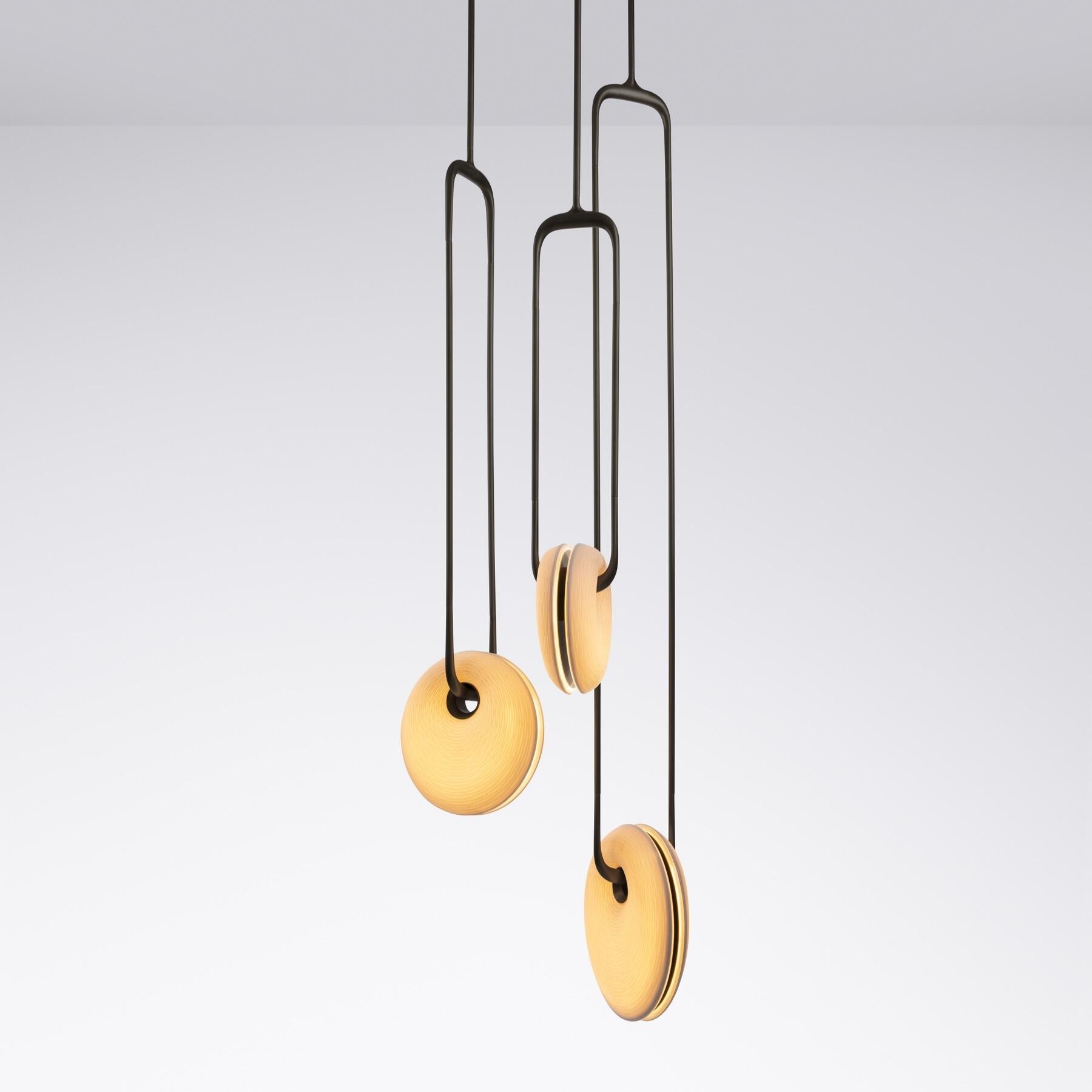 Porcelain Torus Chandelier 24''D