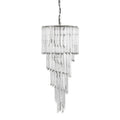 Trapani Modern Glass Chandelier - [Nickel] 