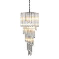 Trapani Modern Glass Chandelier - [Nickel] 