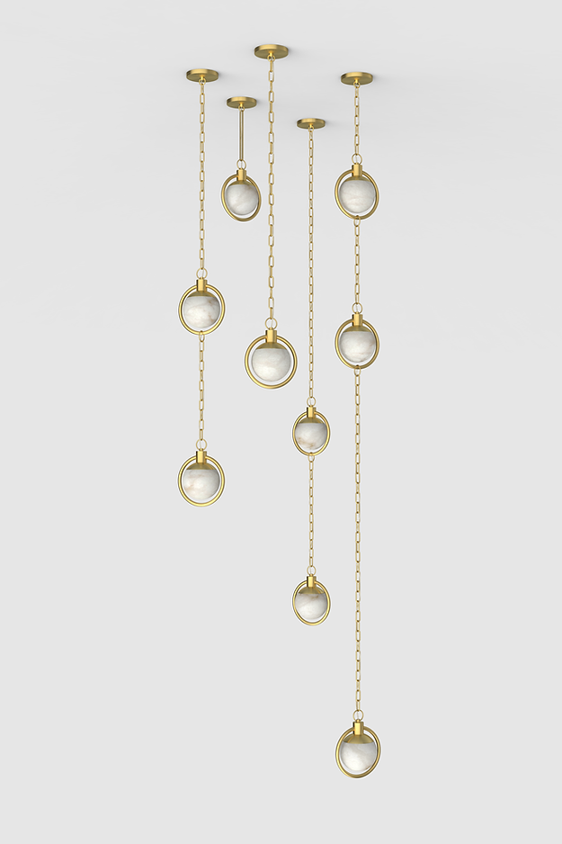 Trenato Alabaster Chandelier 5-chains