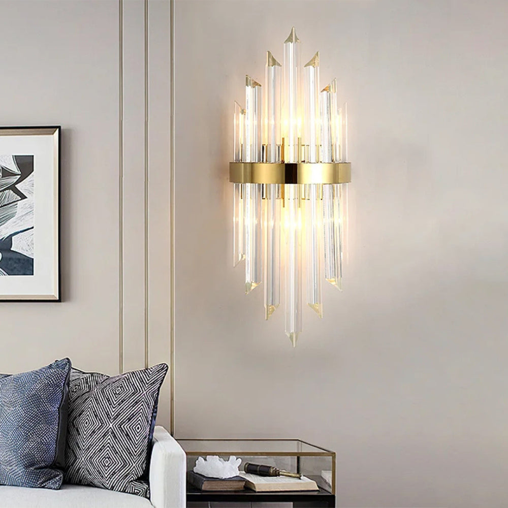 Triangular Crystal Rod Wall Lamp