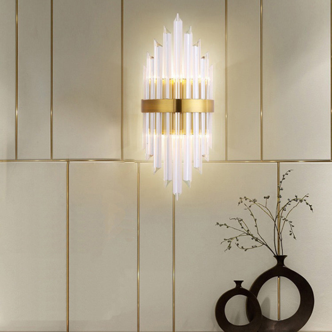 Triangular Crystal Rod Wall Lamp