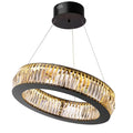 Vancouver S Modern Chandelier (Black Finish & Glass) 