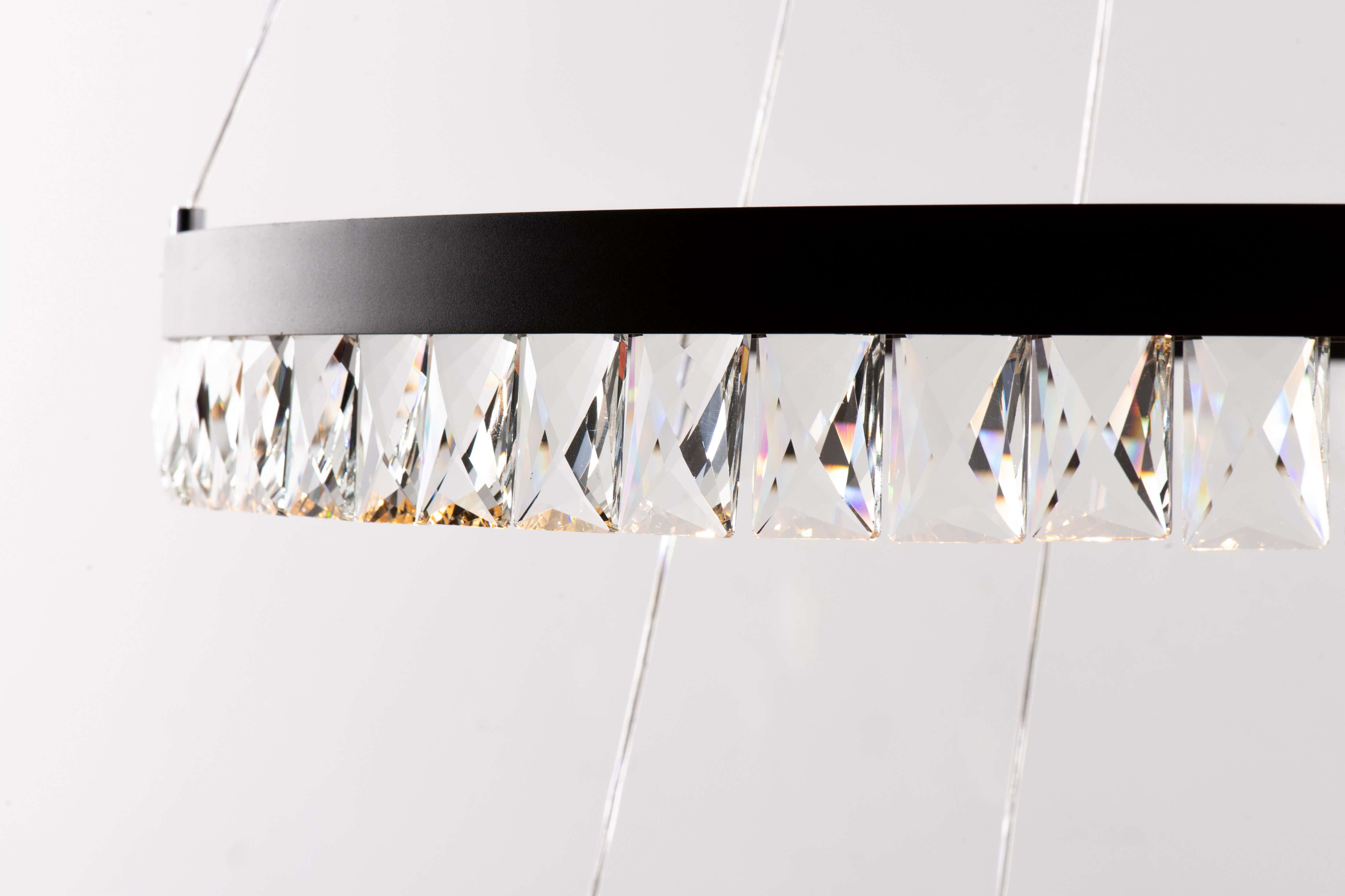 Avia Round Crystal Chandelier