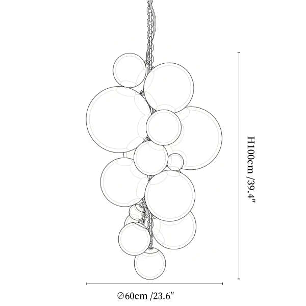 Velymo Grapetta Fruit Grape Hanging Swag Chandelier
