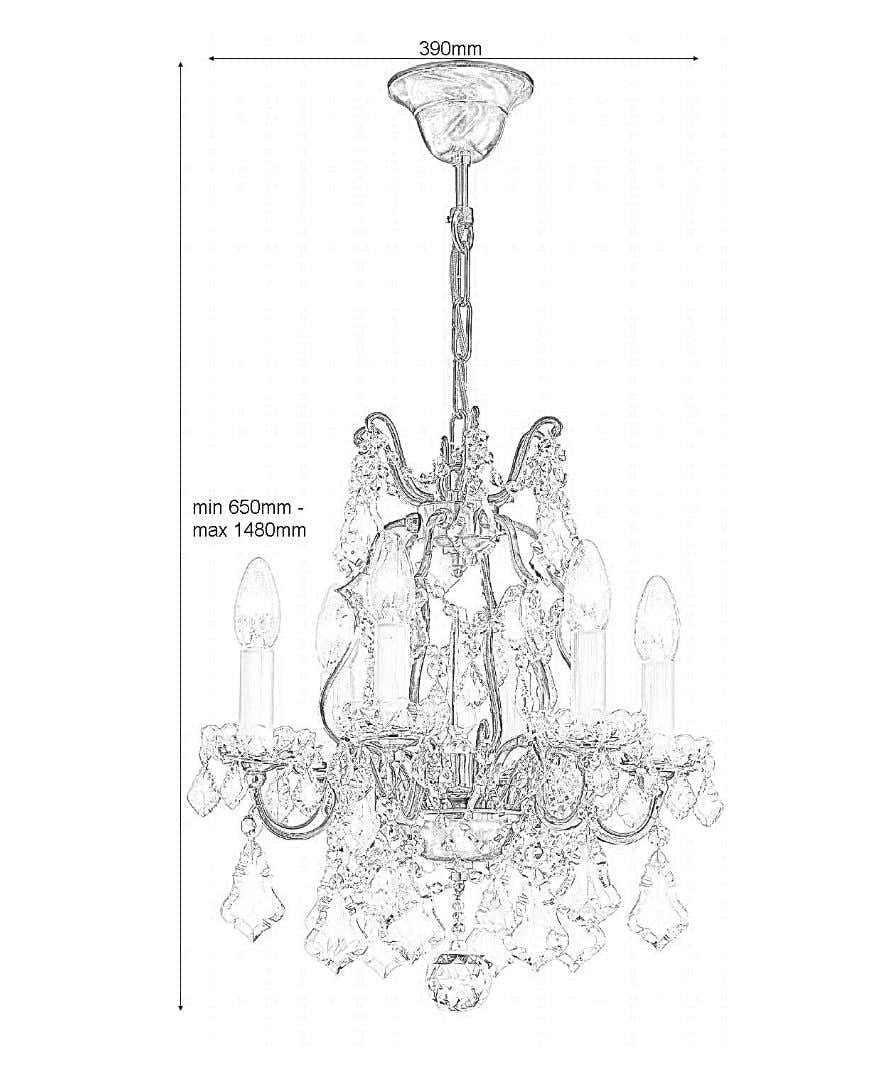 Victorian Cottage Crystal Chandelier