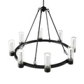 Victory 8 Light Chandelier //  Matte Black