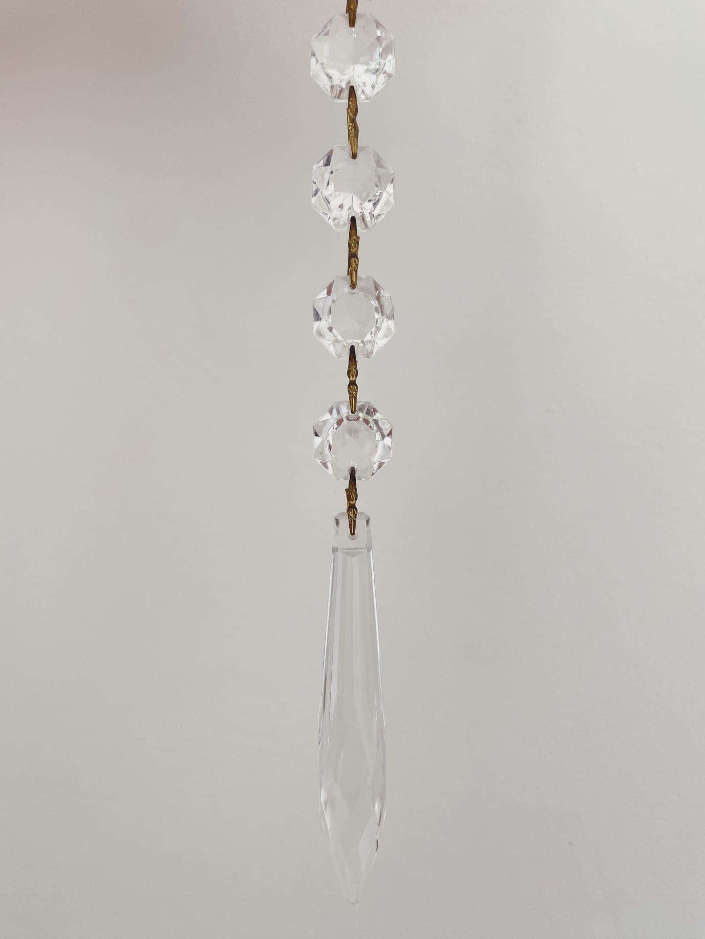 Vintage – Murano Teardrops Chandelier – 70s – Pink prisms