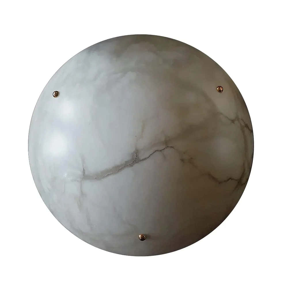 Vintage Round Alabaster Ceiling Lamp