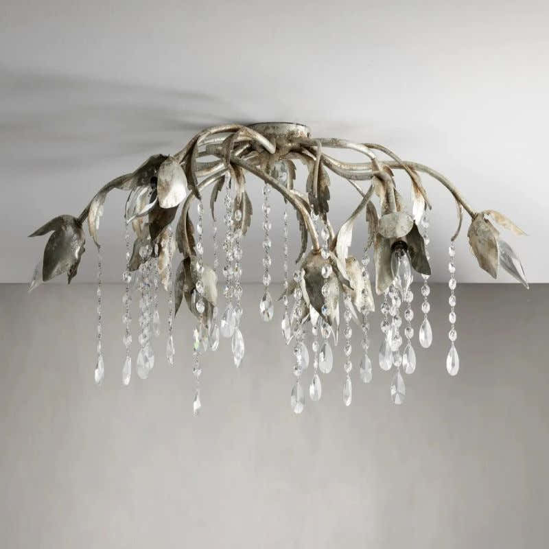 Gothic Viticci Flushmount 23.5" 32"-Silver