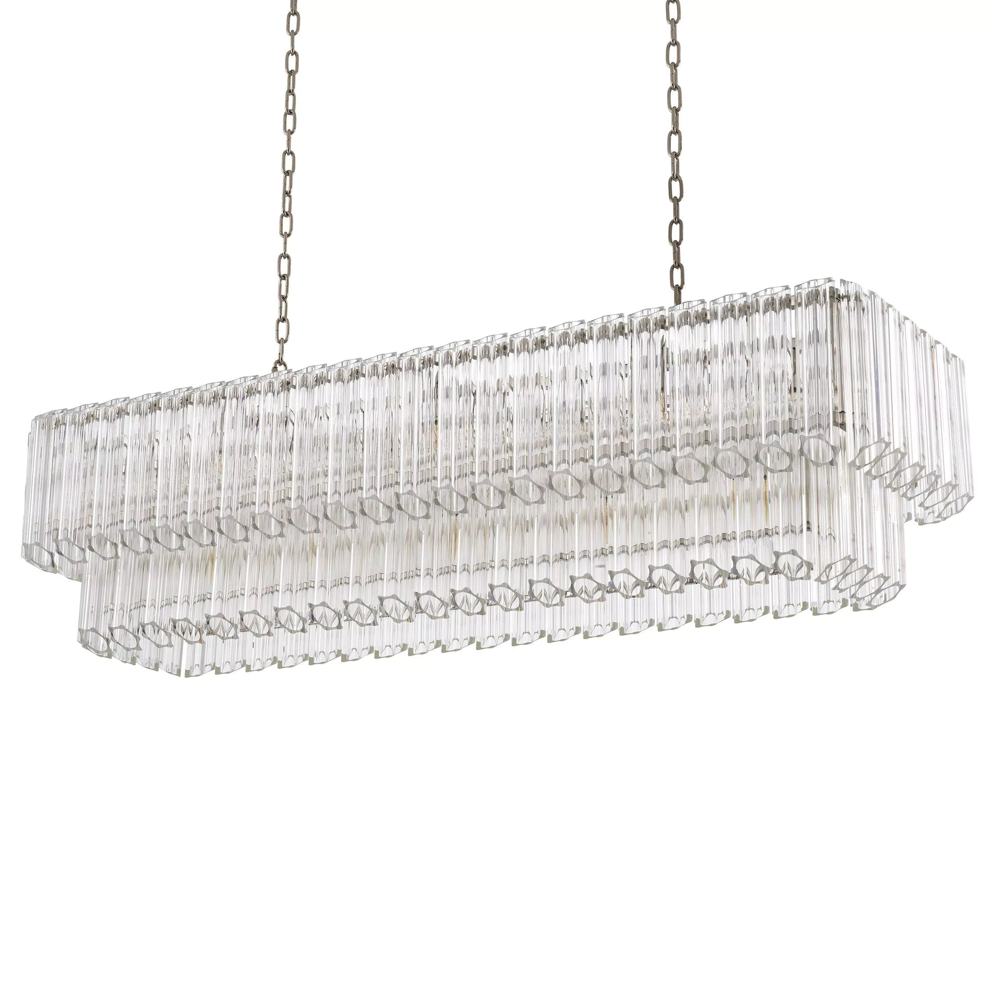 Vittoria Modern Chandeliers (Nickel Finish/Clear Glass) 