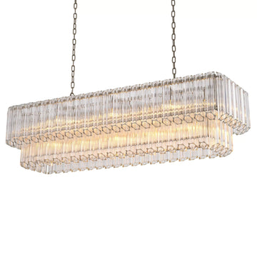 Vittoria Modern Chandeliers (Nickel Finish/Clear Glass) 