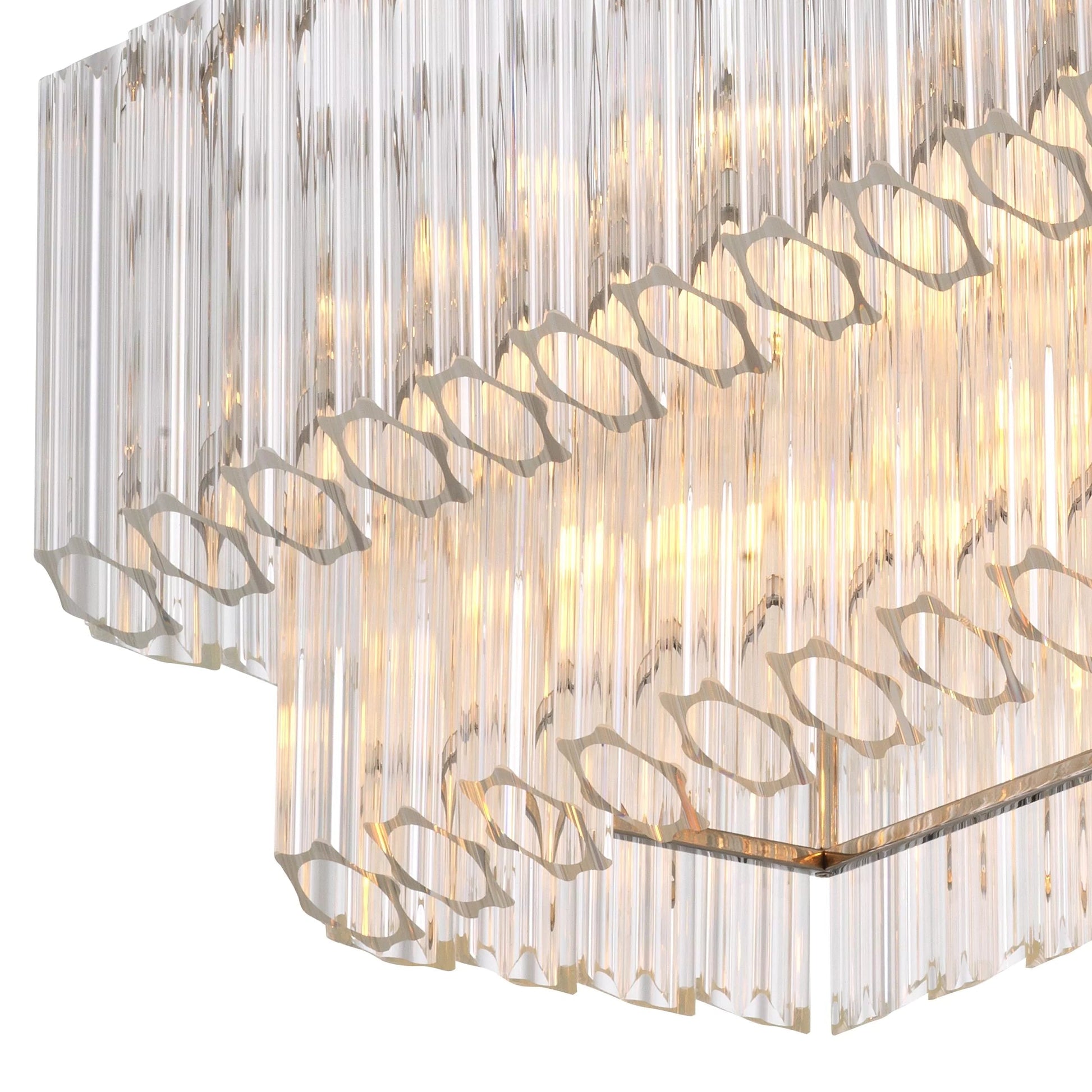 Vittoria Modern Chandeliers (Nickel Finish/Clear Glass) 