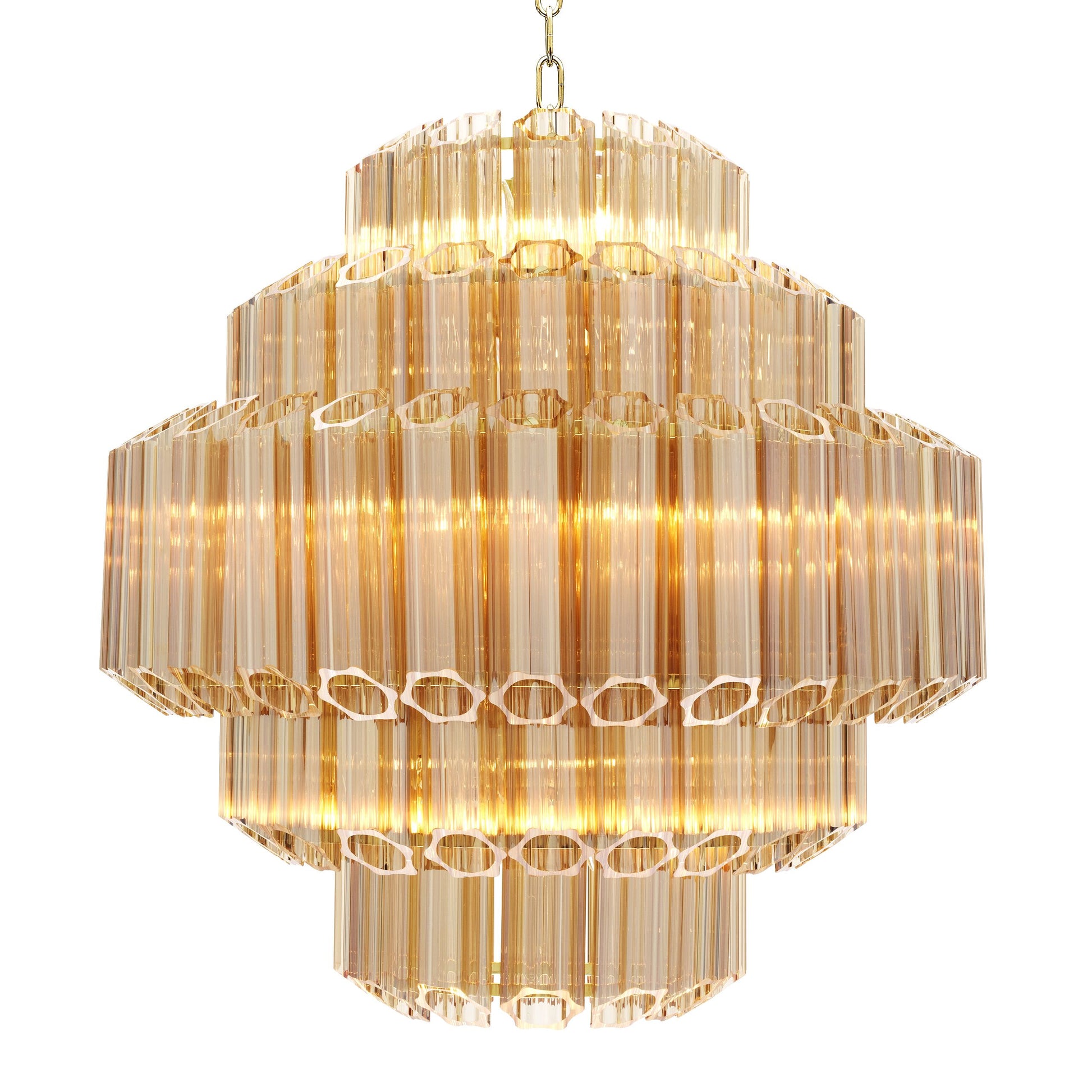 Vittoria S Modern Glass Chandelier - [Gold] 