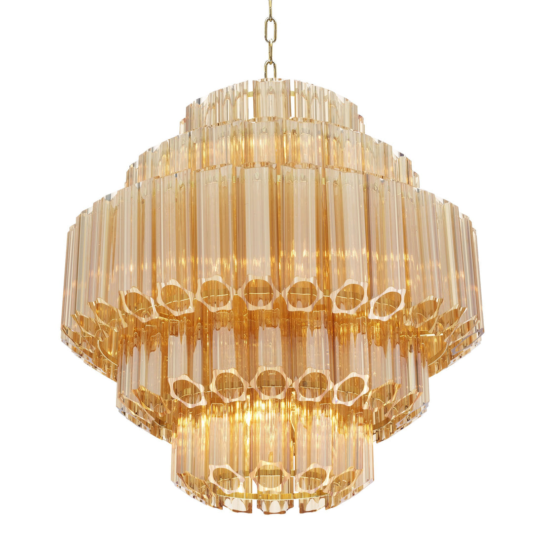 Vittoria S Modern Glass Chandelier - [Gold] 