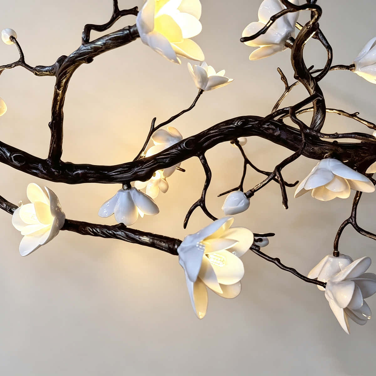 Black Branch Copper Tree Chandelier