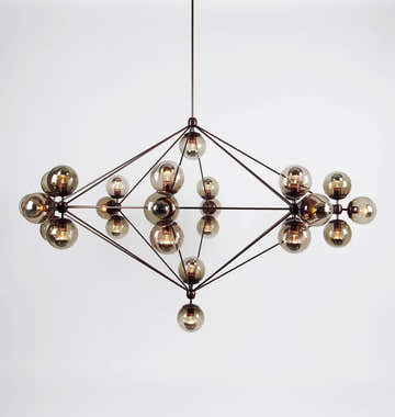 Modo Chandelier 85" - 8 Sided, 27 Globes