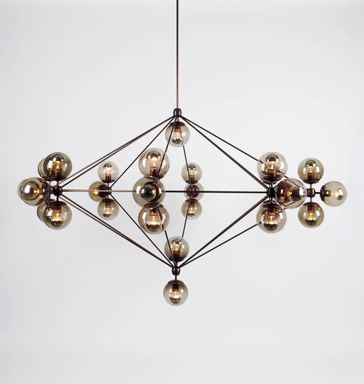 Modo Chandelier 85" - 8 Sided, 27 Globes