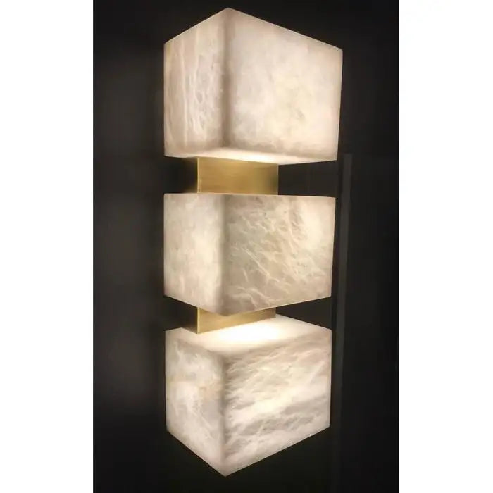 Alabaster Cubes Wall Sconce