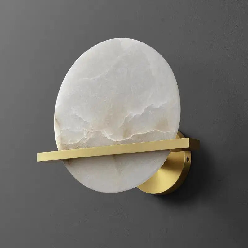 Alabaster Round Wall Lights