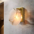 Alabaster Round Wall Sconce